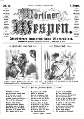 Berliner Wespen Freitag 4. August 1876