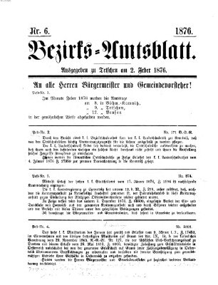 Bezirks-Amtsblatt Mittwoch 2. Februar 1876
