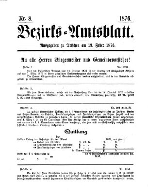 Bezirks-Amtsblatt Samstag 19. Februar 1876