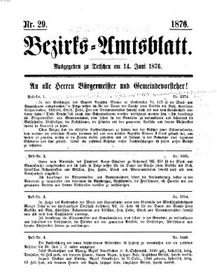 Bezirks-Amtsblatt Mittwoch 14. Juni 1876