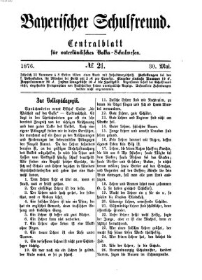 Bayerischer Schulfreund Dienstag 30. Mai 1876