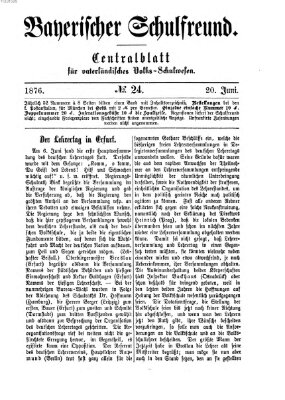 Bayerischer Schulfreund Dienstag 20. Juni 1876