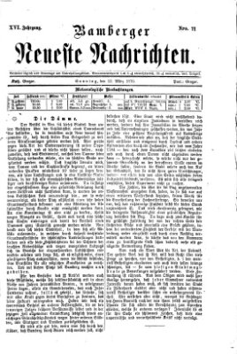 Bamberger neueste Nachrichten Sonntag 12. März 1876