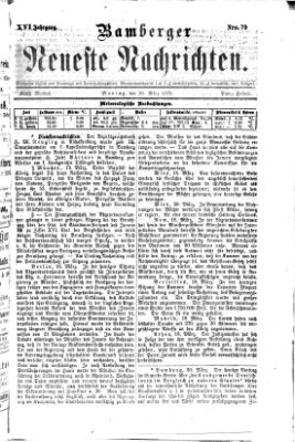 Bamberger neueste Nachrichten Montag 20. März 1876