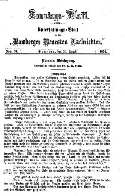 Bamberger neueste Nachrichten Sonntag 23. August 1874