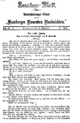 Bamberger neueste Nachrichten Sonntag 22. November 1874