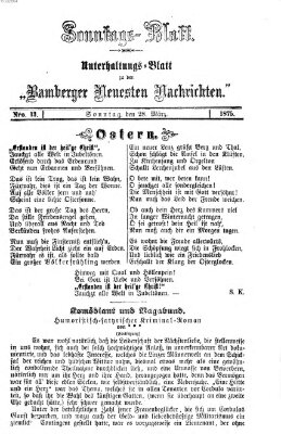 Bamberger neueste Nachrichten Sonntag 28. März 1875