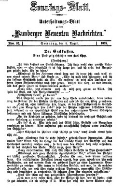 Bamberger neueste Nachrichten Sonntag 8. August 1875
