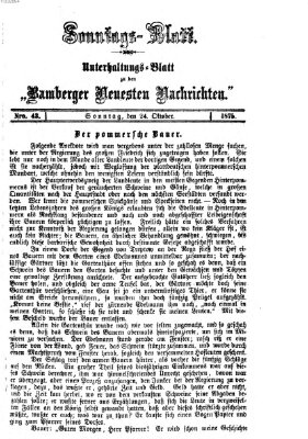 Bamberger neueste Nachrichten Sonntag 24. Oktober 1875