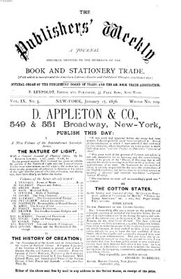 Publishers' weekly Samstag 15. Januar 1876