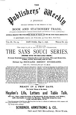 Publishers' weekly Samstag 6. Mai 1876