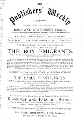 Publishers' weekly Samstag 4. November 1876