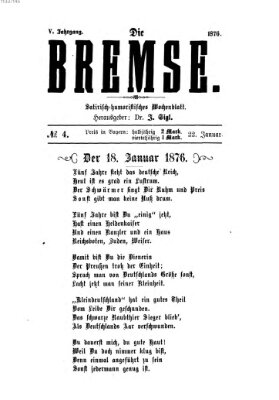 Die Bremse Samstag 22. Januar 1876