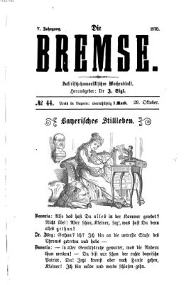 Die Bremse Sonntag 29. Oktober 1876