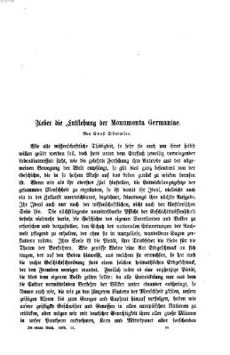Im neuen Reich Freitag 4. August 1876