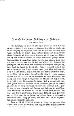 Im neuen Reich Donnerstag 9. November 1876