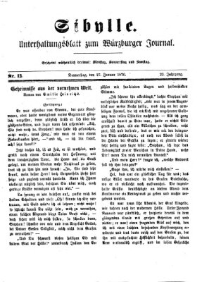Sibylle (Würzburger Journal) Donnerstag 27. Januar 1876