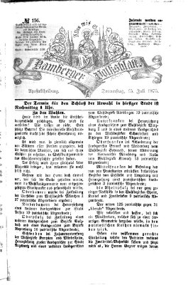 Bamberger Volksblatt Donnerstag 15. Juli 1875