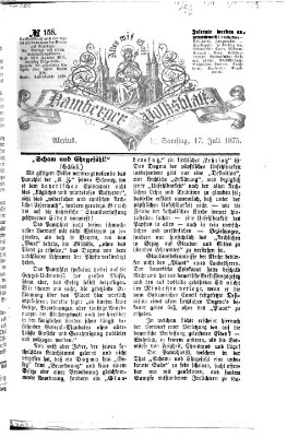 Bamberger Volksblatt Samstag 17. Juli 1875