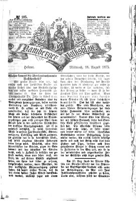 Bamberger Volksblatt Mittwoch 18. August 1875