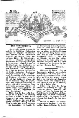 Bamberger Volksblatt Mittwoch 1. September 1875