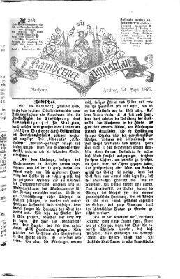 Bamberger Volksblatt Freitag 24. September 1875