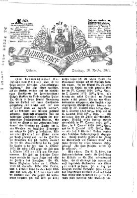 Bamberger Volksblatt Dienstag 16. November 1875