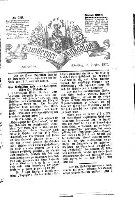 Bamberger Volksblatt Dienstag 7. Dezember 1875