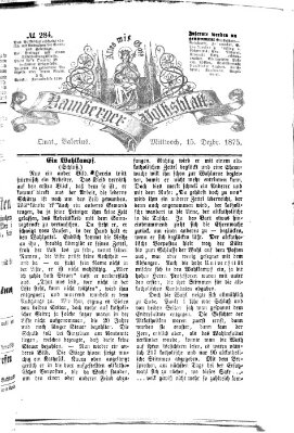 Bamberger Volksblatt Mittwoch 15. Dezember 1875
