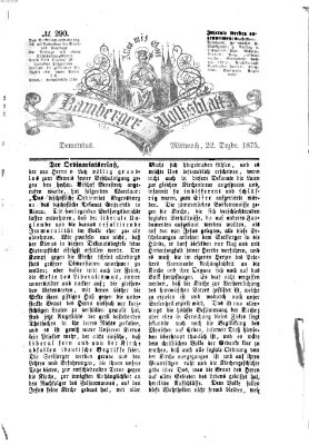 Bamberger Volksblatt Mittwoch 22. Dezember 1875