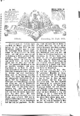 Bamberger Volksblatt Donnerstag 23. Dezember 1875