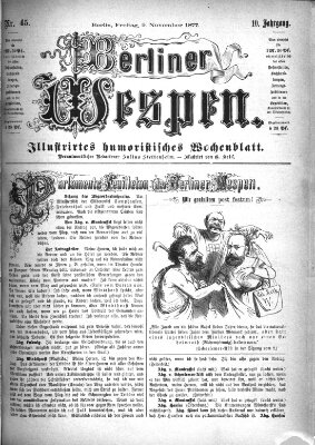 Berliner Wespen Freitag 9. November 1877