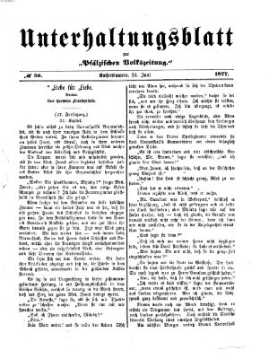 Unterhaltungsblatt zur Pfälzischen Volkszeitung (Pfälzische Volkszeitung) Sonntag 24. Juni 1877