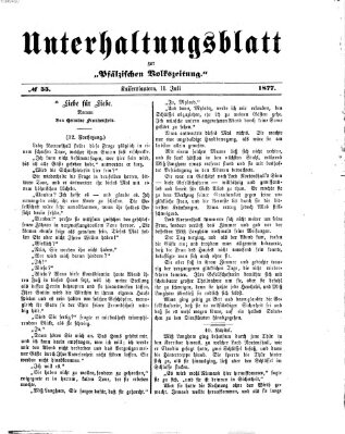 Unterhaltungsblatt zur Pfälzischen Volkszeitung (Pfälzische Volkszeitung) Mittwoch 11. Juli 1877