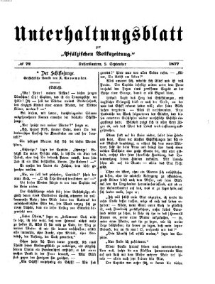 Unterhaltungsblatt zur Pfälzischen Volkszeitung (Pfälzische Volkszeitung) Sonntag 9. September 1877