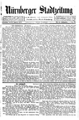 Nürnberger Stadtzeitung (Nürnberger Abendzeitung) Dienstag 30. Januar 1877