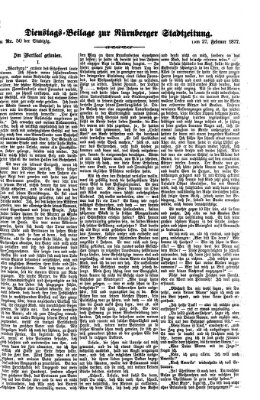 Nürnberger Stadtzeitung (Nürnberger Abendzeitung) Dienstag 27. Februar 1877
