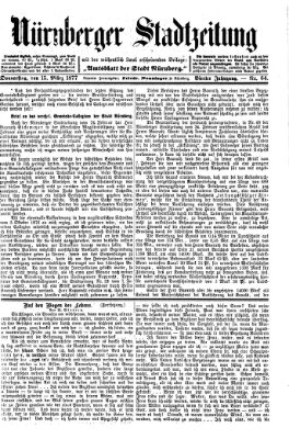 Nürnberger Stadtzeitung (Nürnberger Abendzeitung) Donnerstag 15. März 1877