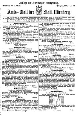 Nürnberger Stadtzeitung (Nürnberger Abendzeitung) Mittwoch 11. April 1877