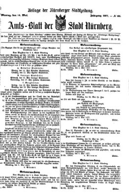 Nürnberger Stadtzeitung (Nürnberger Abendzeitung) Montag 14. Mai 1877
