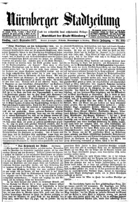Nürnberger Stadtzeitung (Nürnberger Abendzeitung) Dienstag 11. September 1877