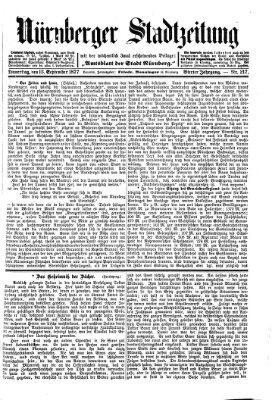 Nürnberger Stadtzeitung (Nürnberger Abendzeitung) Donnerstag 13. September 1877