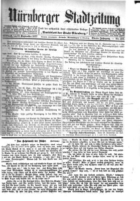 Nürnberger Stadtzeitung (Nürnberger Abendzeitung) Mittwoch 19. September 1877