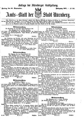 Nürnberger Stadtzeitung (Nürnberger Abendzeitung) Freitag 21. September 1877