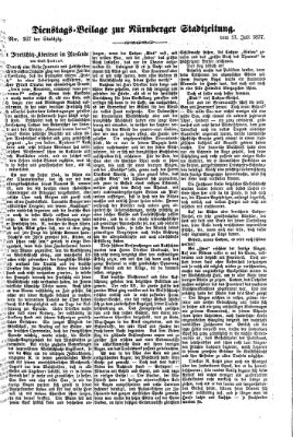 Nürnberger Stadtzeitung (Nürnberger Abendzeitung) Dienstag 17. Juli 1877