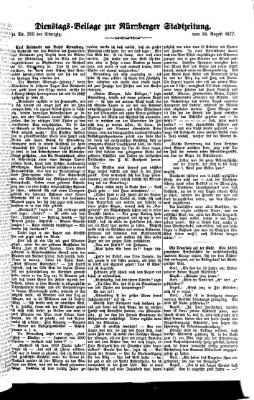 Nürnberger Stadtzeitung (Nürnberger Abendzeitung) Dienstag 28. August 1877