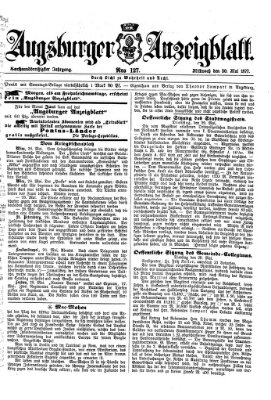 Augsburger Anzeigeblatt Mittwoch 30. Mai 1877