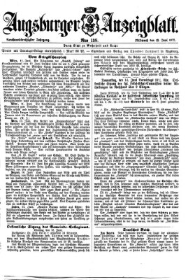 Augsburger Anzeigeblatt Mittwoch 13. Juni 1877