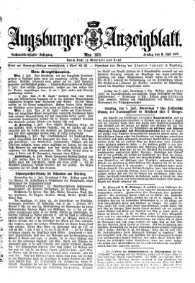 Augsburger Anzeigeblatt Freitag 6. Juli 1877