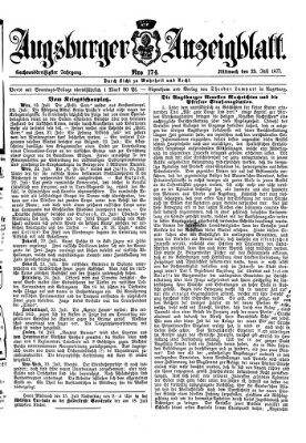 Augsburger Anzeigeblatt Mittwoch 25. Juli 1877